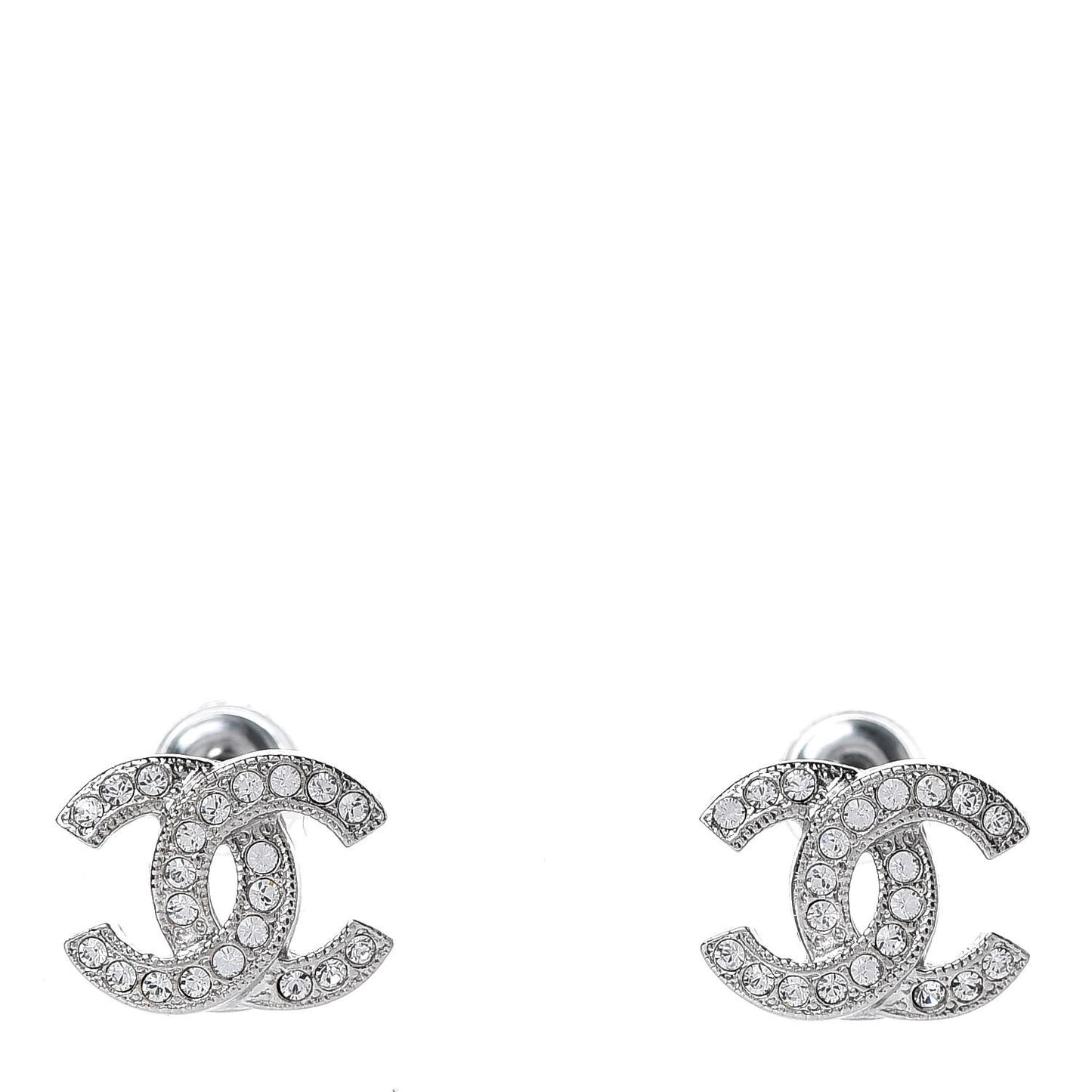 Crystal Mini Timeless CC Earrings Silver