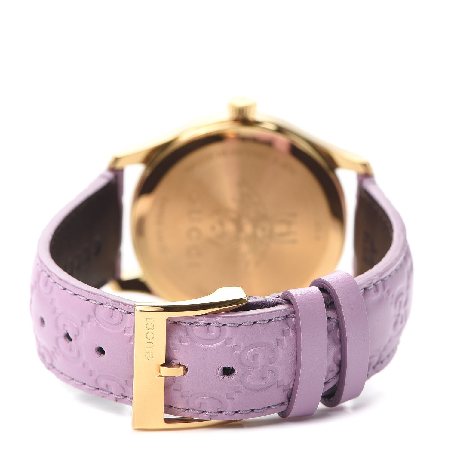 Gucci Stainless Steel Calfskin 38mm G-Timeless Quartz Watch Lilac 3 of 5