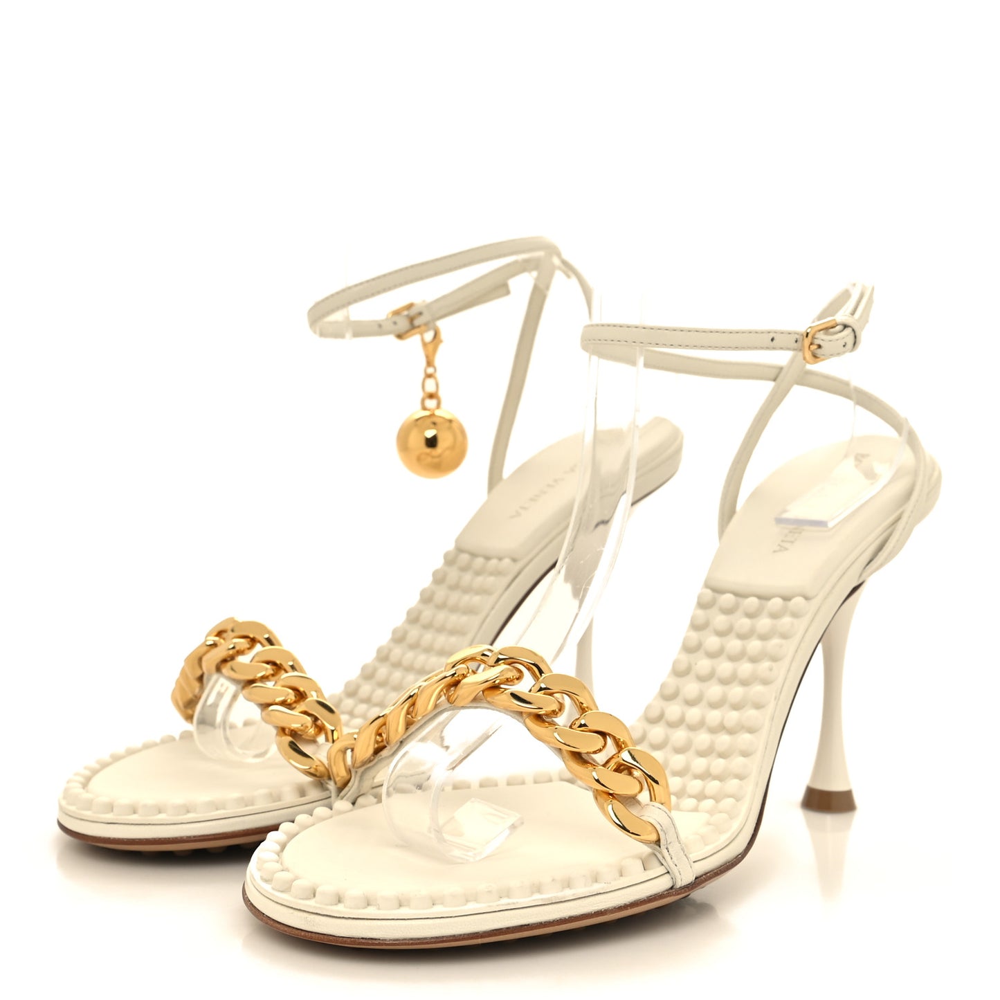 Lambskin Dot 90mm Sandals 40 String