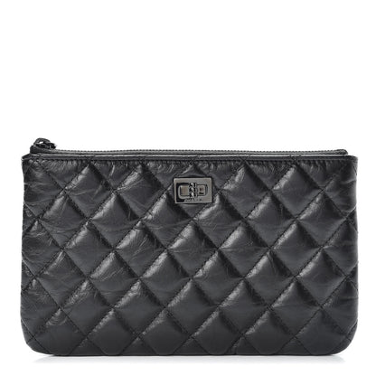 Chanel Aged Calfskin Quilted Medium Reissue Cosmetic Case So Black 1 of 8