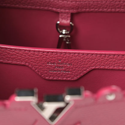 Louis Vuitton Taurillon Lace Croquets Capucines BB Groseille 6 of 11
