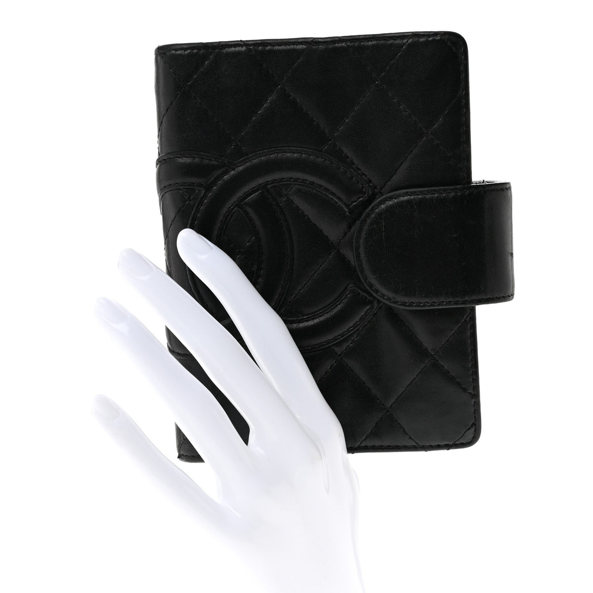 Chanel Calfskin Quilted Small Cambon Agenda Planner Black 2 of 13