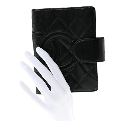 Chanel Calfskin Quilted Small Cambon Agenda Planner Black 2 of 13