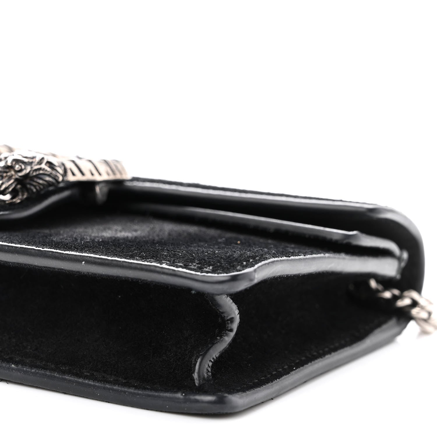 Gucci Suede Super Mini Dionysus Shoulder Bag Black 9 of 9