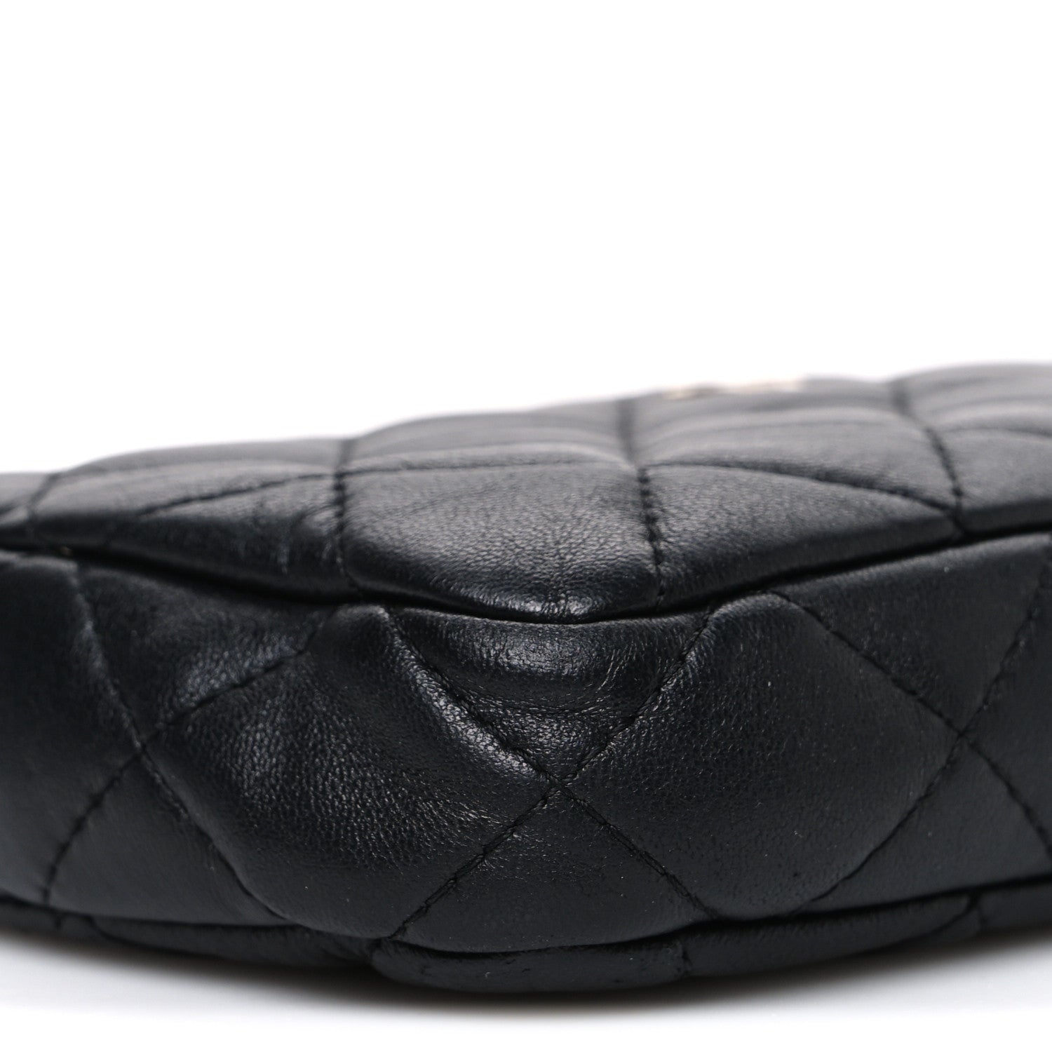 Chanel Lambskin Quilted Small Clutch With Chain  Black 10 of 11