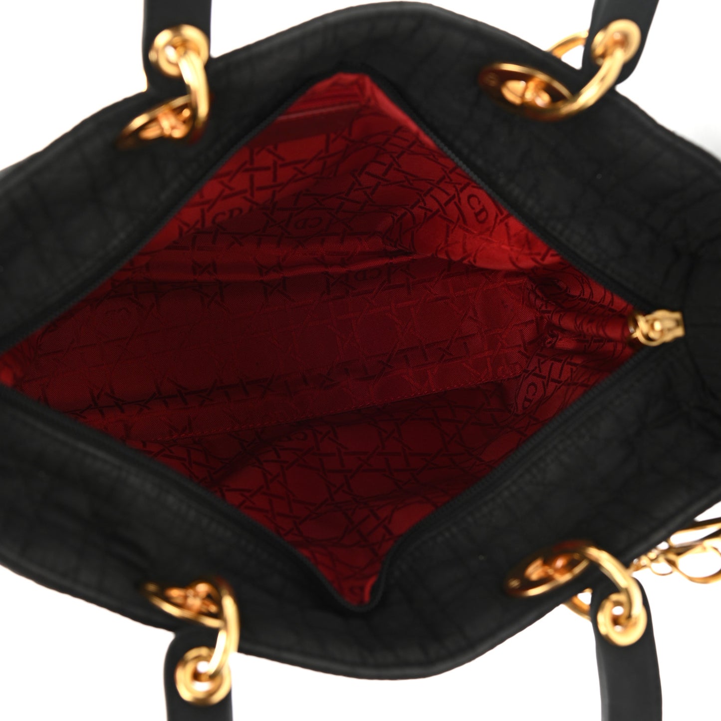 Nylon Cannage Large Lady Dior Black