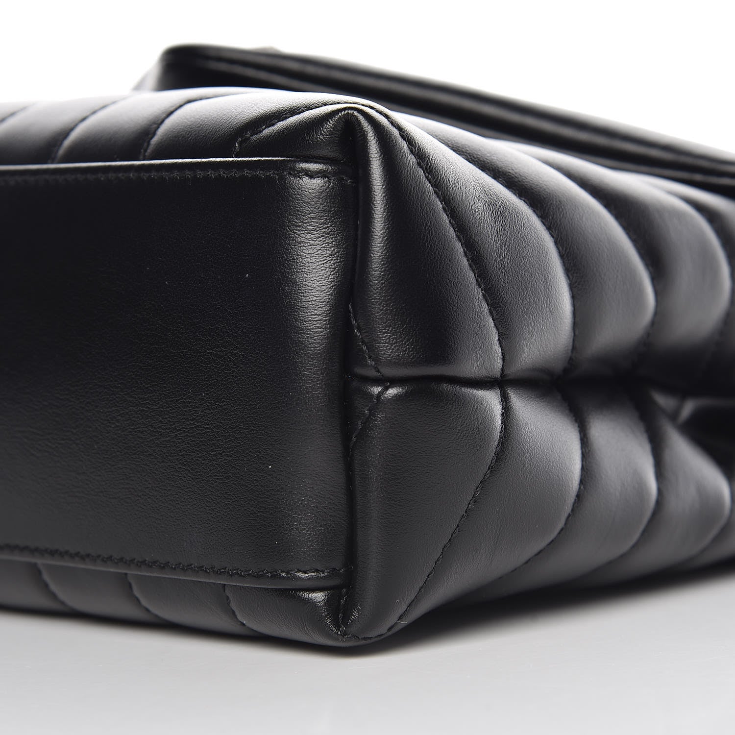 Saint Laurent Calfskin Y Quilted Monogram Small Loulou Chain Satchel Black 6 of 9