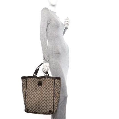 Gucci Monogram Abbey Tote Dark Brown 2 of 13