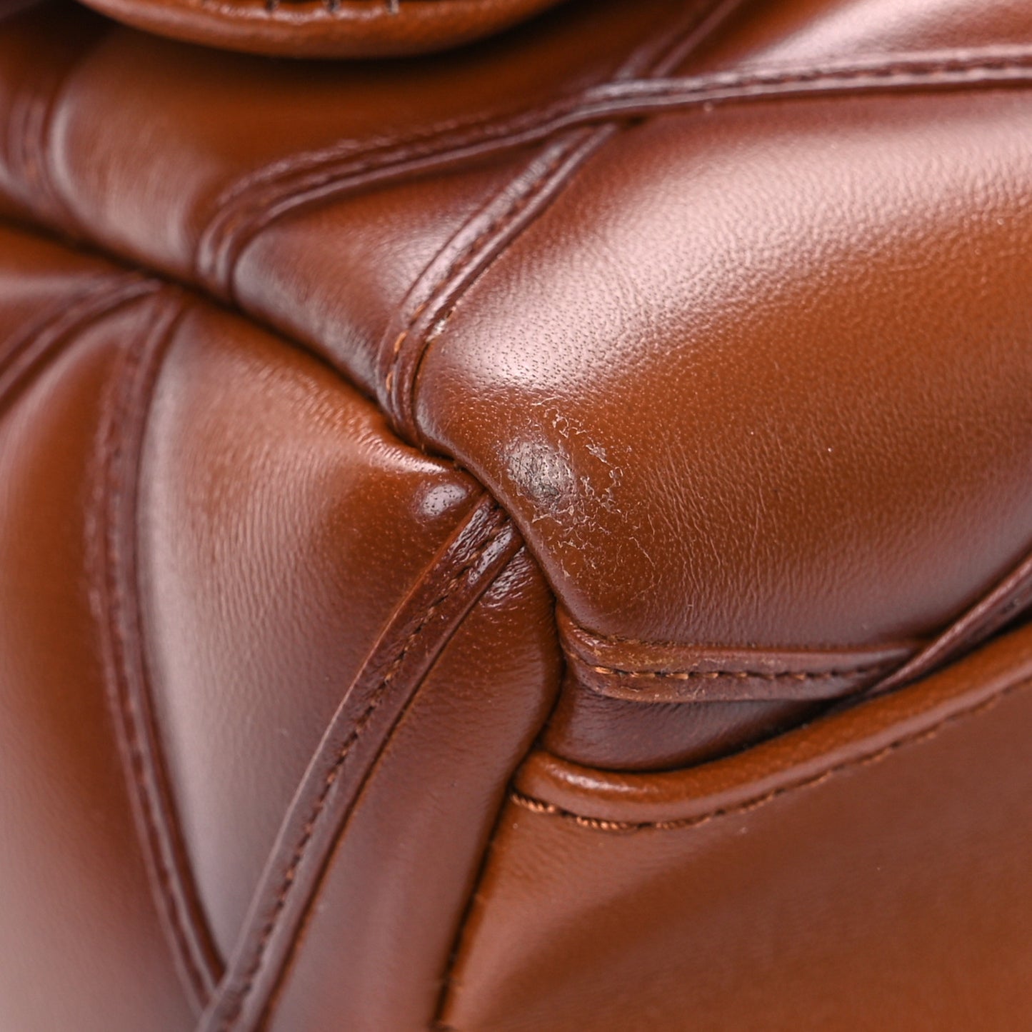 Lambskin Malletage Top Handle GO-14 MM Tan