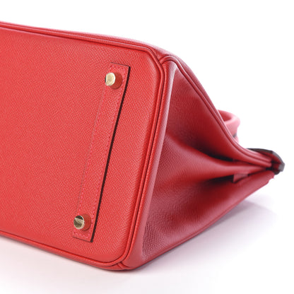 Hermes Epsom Birkin 30 Rouge Casaque 10 of 12