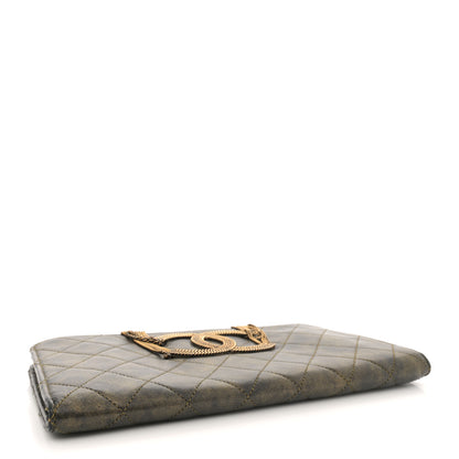 Chanel Calfskin Quilted Chain CC Chain Clutch Argent Fonce 4 of 11