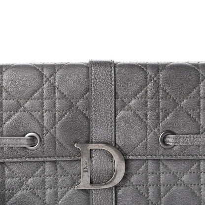 Christian Dior Metallic Grained Calfskin Cannage Clutch Wallet 9 of 10