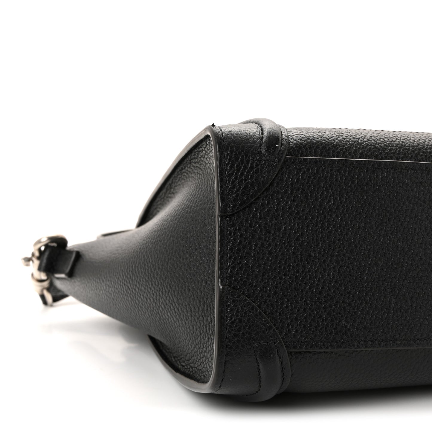 Drummed Calfskin Nano Luggage Black