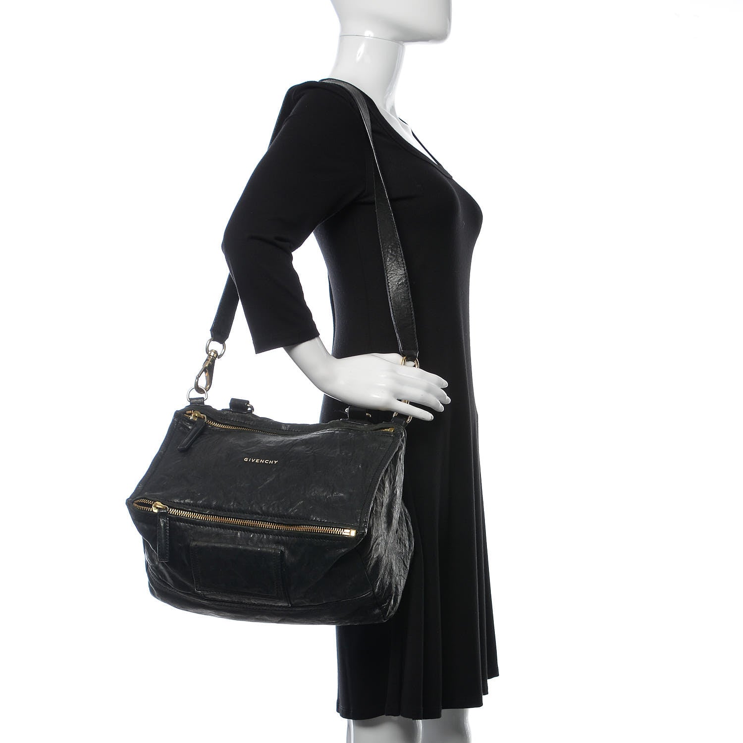 Givenchy Tumbled Sheepskin Medium Pandora Black 2 of 28