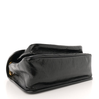 Saint Laurent Crinkled Calfskin Matelasse Monogram Medium Niki Chain Satchel Black 4 of 11