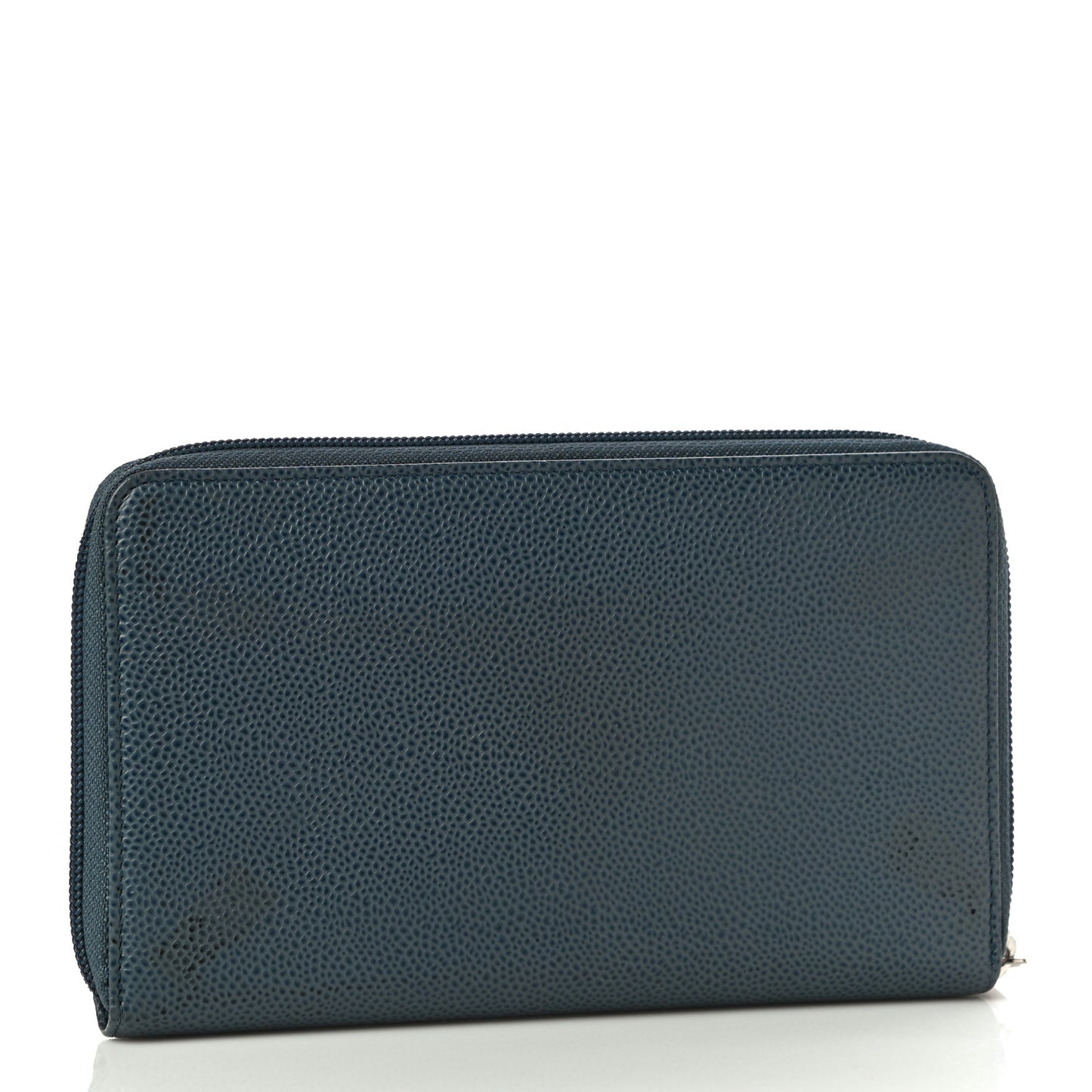 Caviar Large CC Timeless Zip Around Wallet Blue