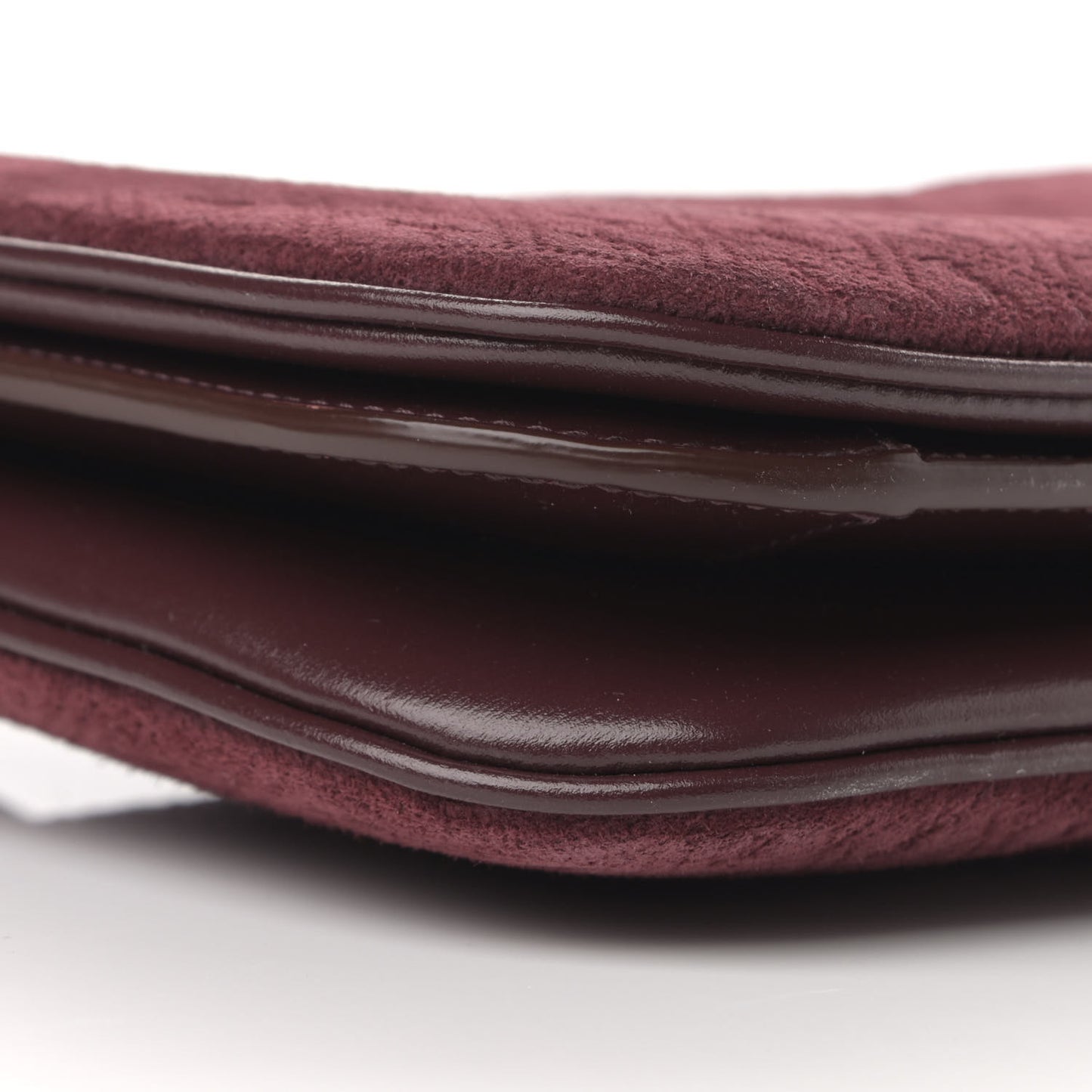 Suede All-Over Monogram Crossbody Burgundy
