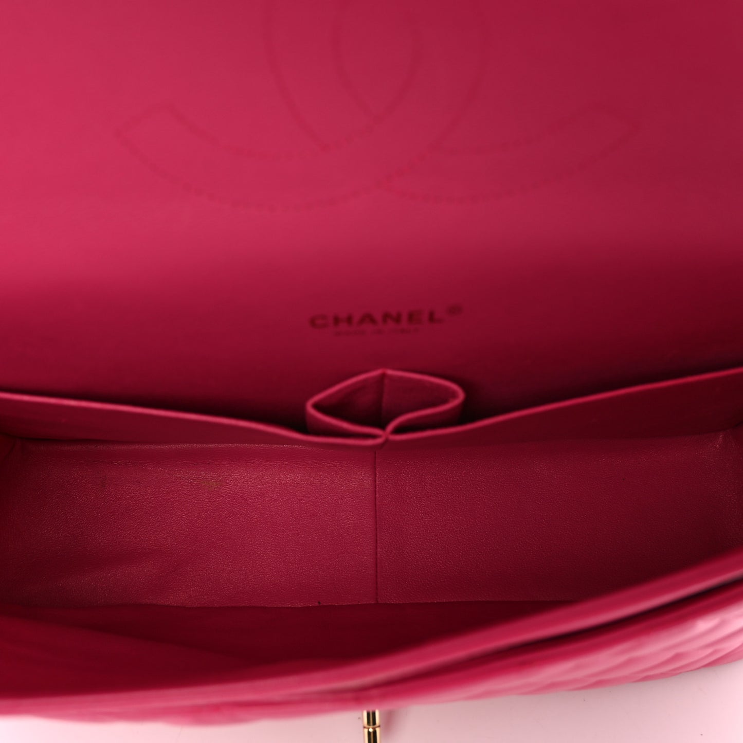 Lambskin Quilted Maxi Double Flap Fuchsia