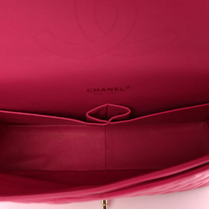 Chanel Lambskin Quilted Maxi Double Flap Fuchsia 5 of 14