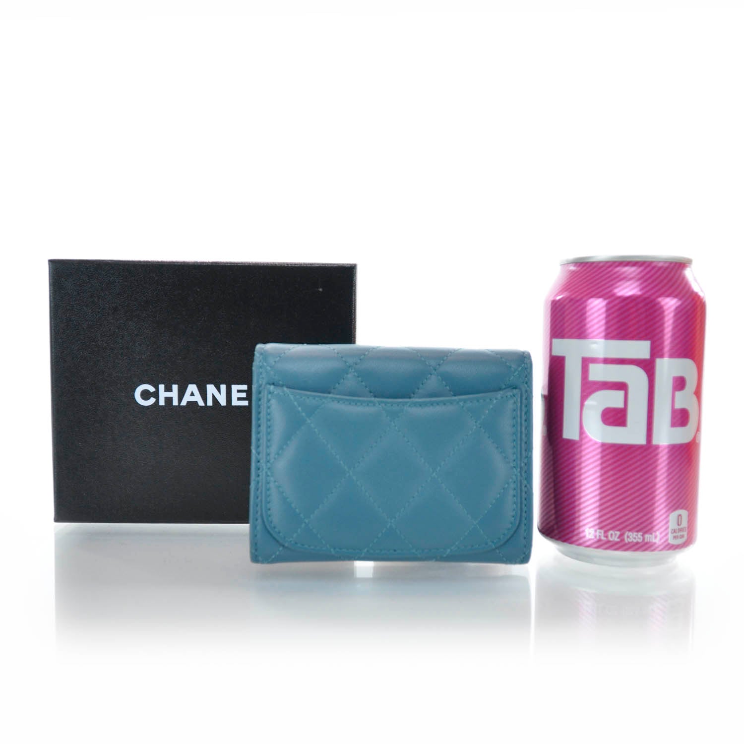 Chanel Lambskin Coin Purse Turquoise 2 of 6