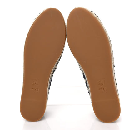 Christian Dior Oblique Embroidered Granville 15mm Espadrilles 39.5 Deep Blue 5 of 7