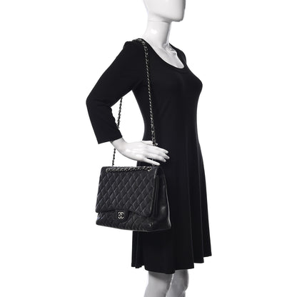 Chanel Caviar Quilted Maxi Single Flap Black 2 of 11