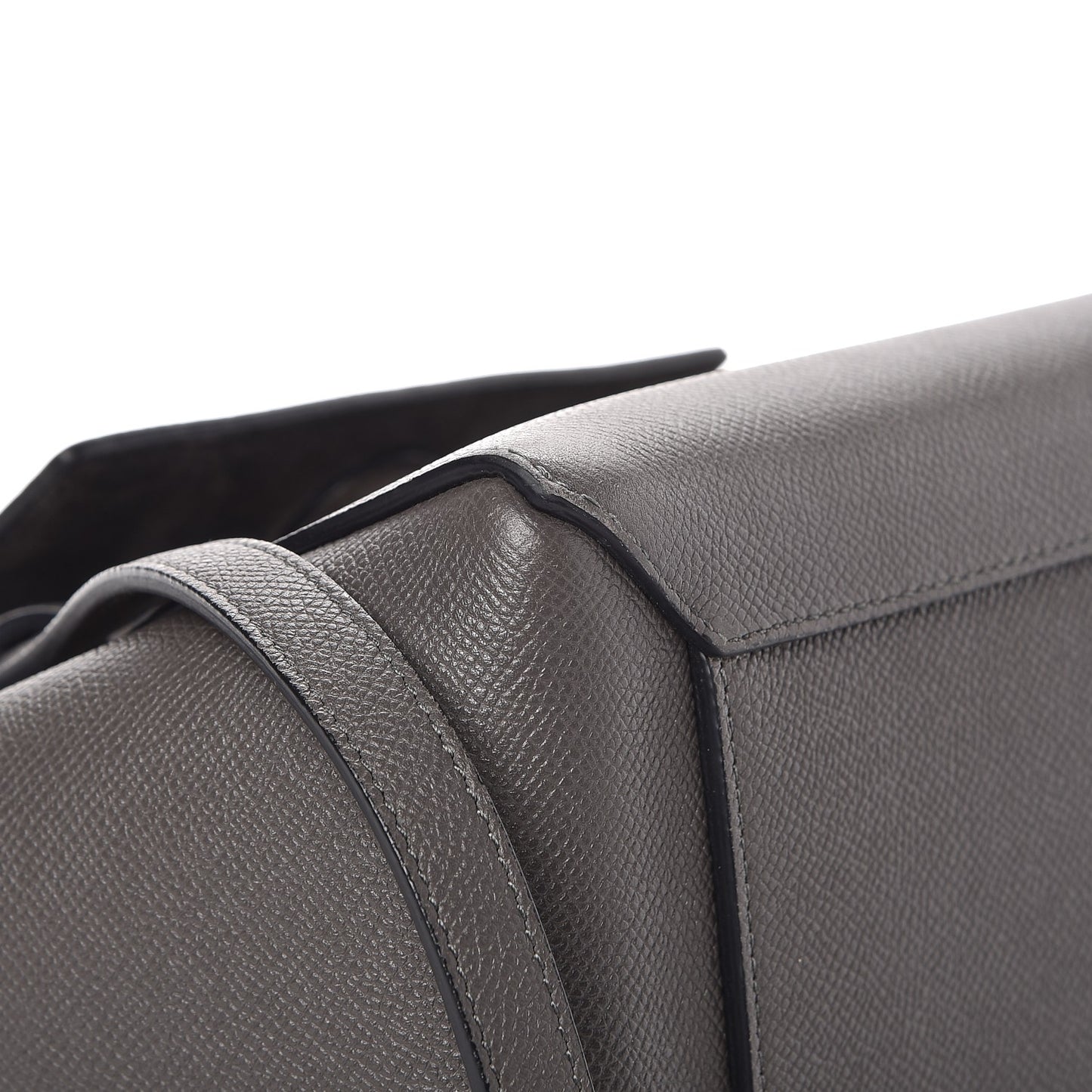 Grained Calfskin Micro Belt Bag Grey