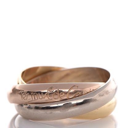 Cartier 18K Pink Yellow White Gold Le Must De Trinity Ring 50 5.25 1 of 8