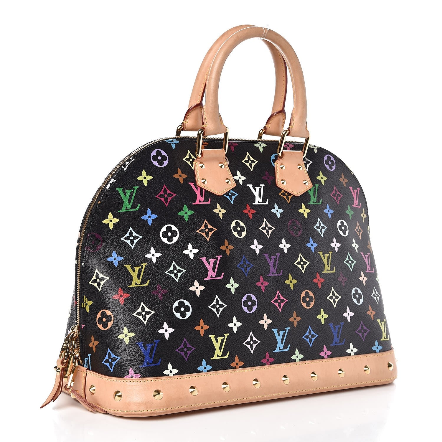 Louis Vuitton Monogram Multicolor Alma GM Black 3 of 10