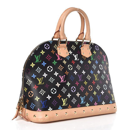 Louis Vuitton Monogram Multicolor Alma GM Black 3 of 10