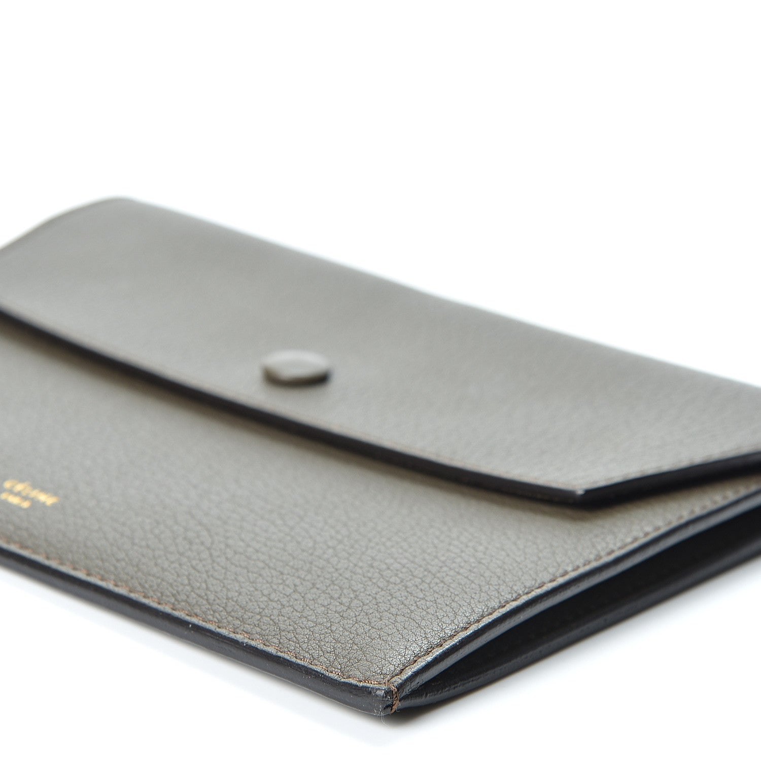 Celine Smooth Calfskin Tie Knot Companion Pouch Dark Khaki 7 of 7