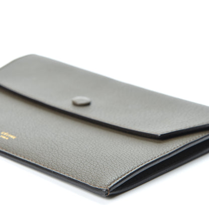 Celine Smooth Calfskin Tie Knot Companion Pouch Dark Khaki 7 of 7