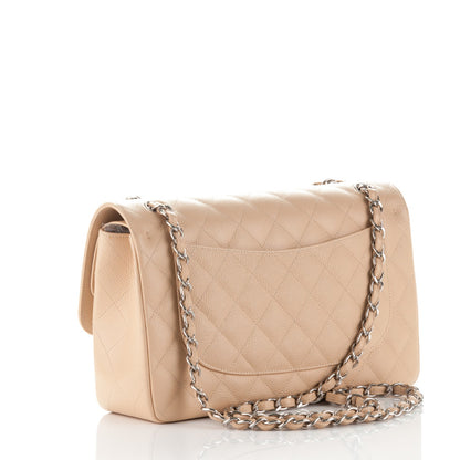 Chanel Caviar Quilted Jumbo Double Flap Beige Clair 4 of 9