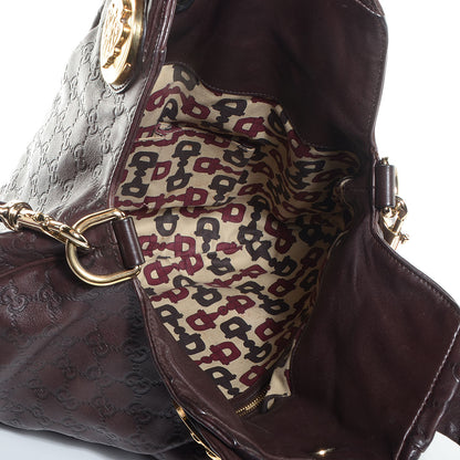 Gucci Guccissima Medium Hysteria Top Handle Bag Dark Brown 5 of 7
