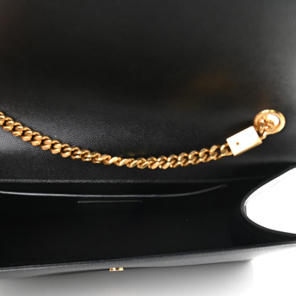 Saint Laurent Grain De Poudre Large Classic Monogram Kate Satchel Black 5 of 8