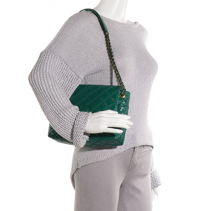 Marc Jacobs Lambskin Baroque Large Single Flap Emerald 2 of 8