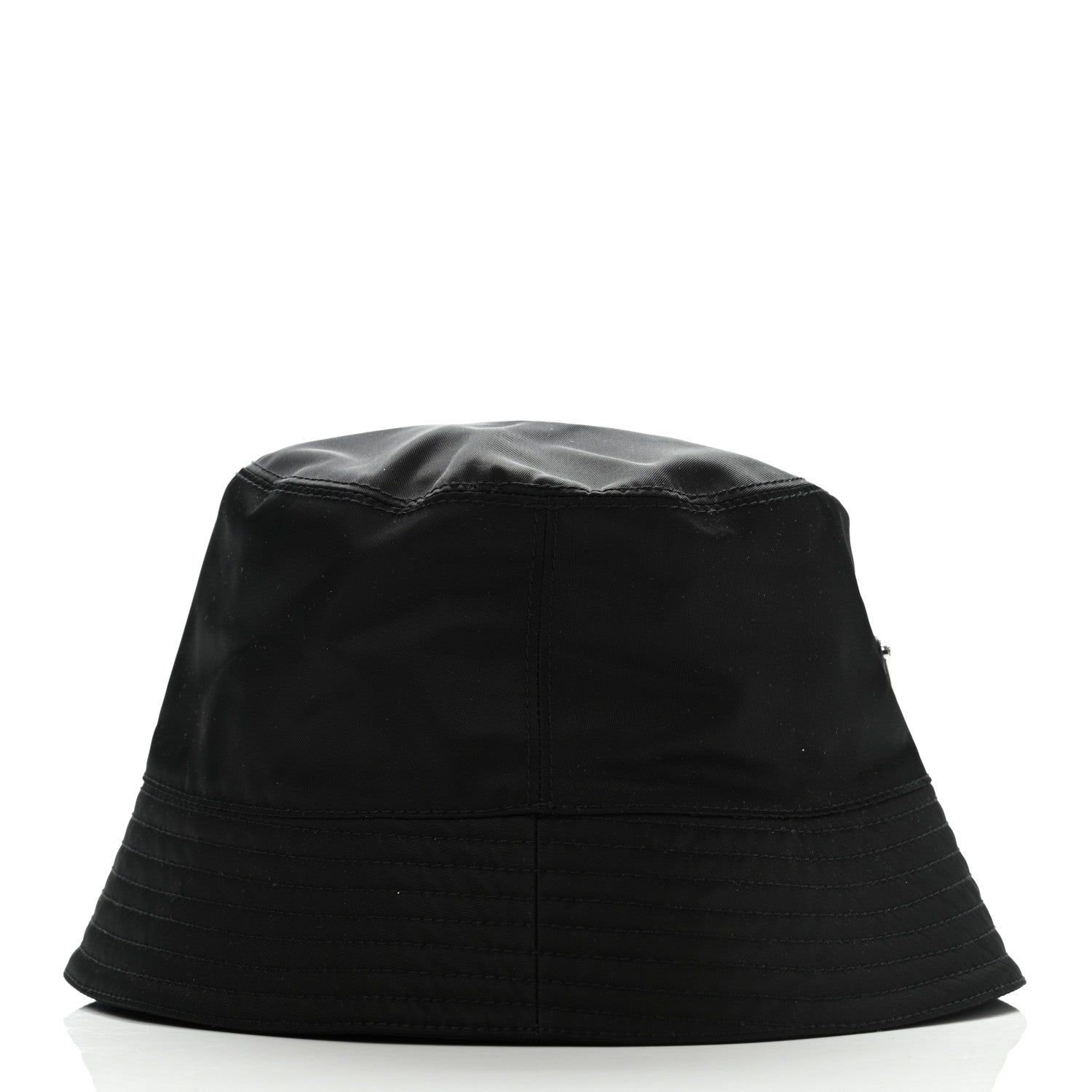 Prada Re-Nylon Metal Triangle Logo Womens Bucket Hat M Black 6 of 9