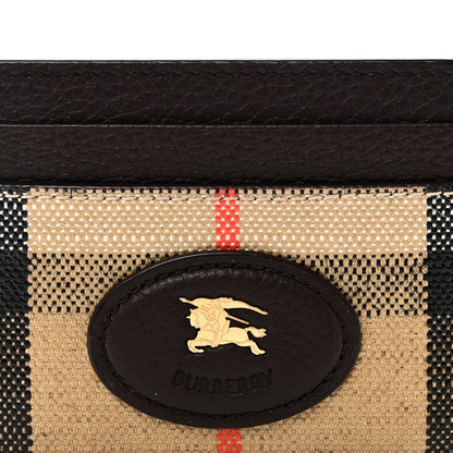Burberry Grained Calfskin Jacquard Woven Vintage Check Highlands Card Case Sand 8 of 8