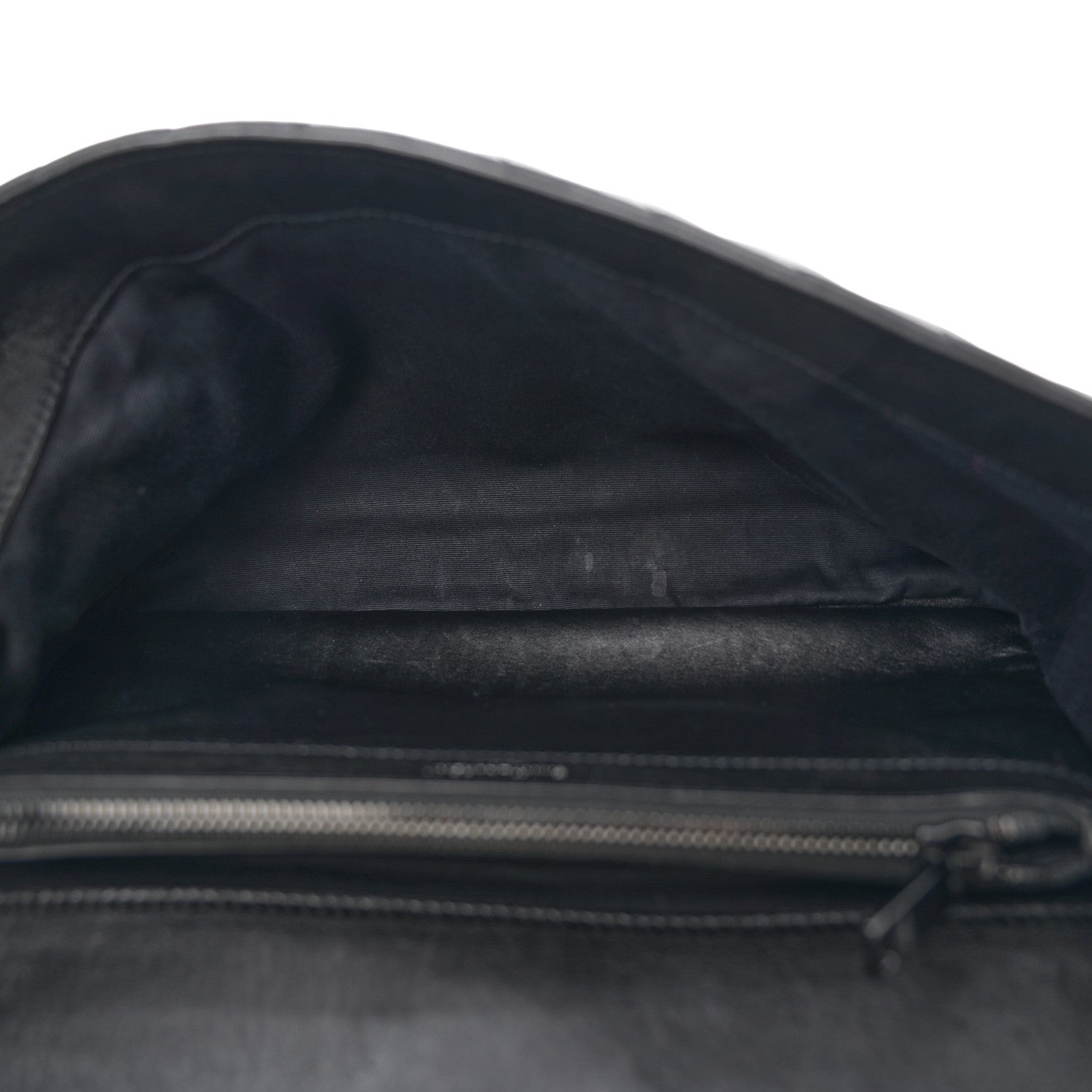 Saint Laurent Sheepskin Matelasse Chevron Monogram Monochrome Large College Satchel Black 5 of 11