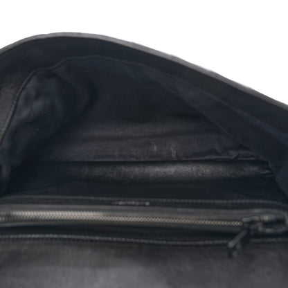 Saint Laurent Sheepskin Matelasse Chevron Monogram Monochrome Large College Satchel Black 5 of 11