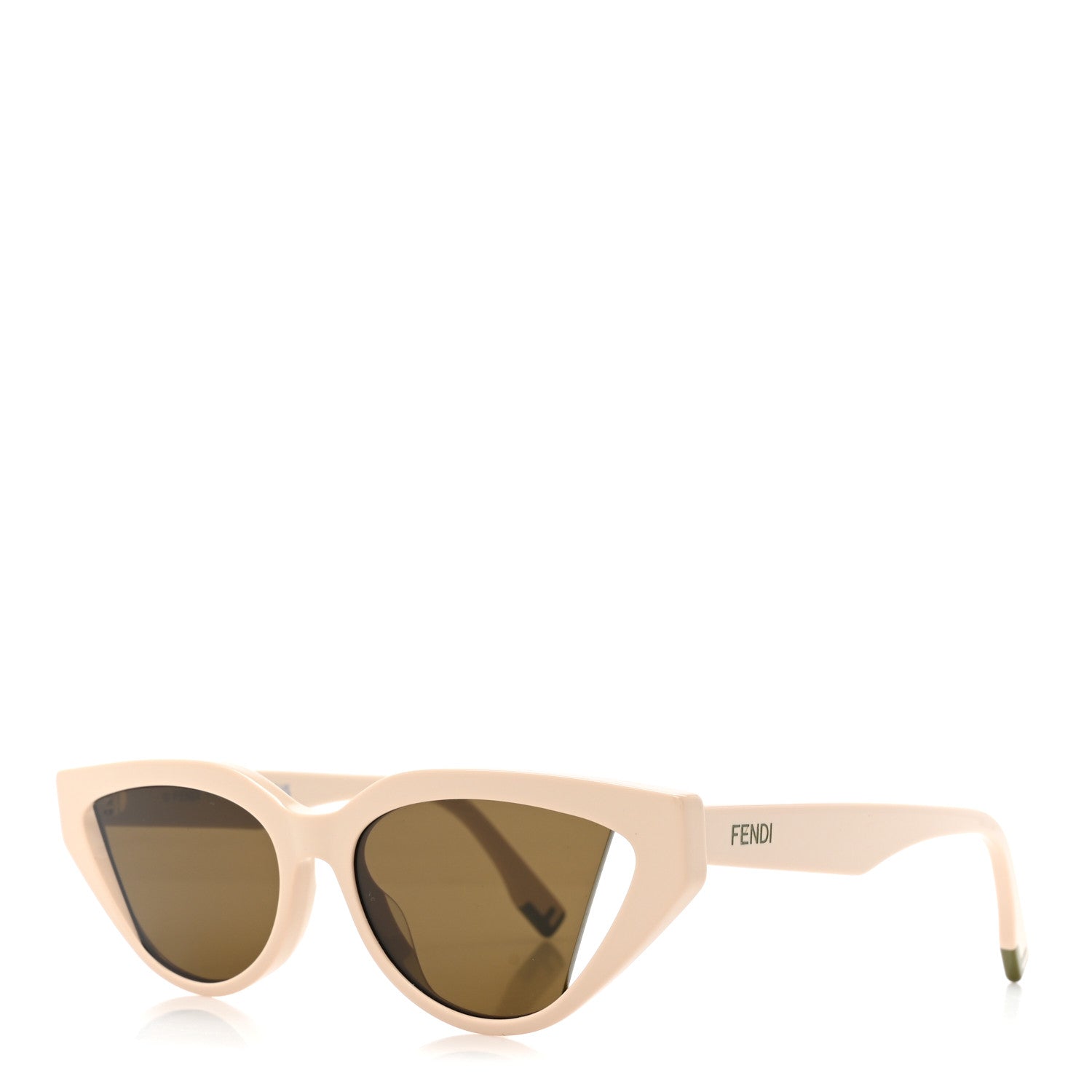 Fendi Acetate Cutout Cat Eye Sunglasses FF40009I Ivory 1 of 7