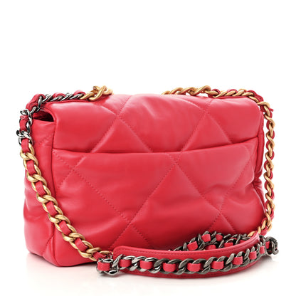 Chanel Goatskin Quilted Medium Chanel 19 Flap Pink 3 of 11