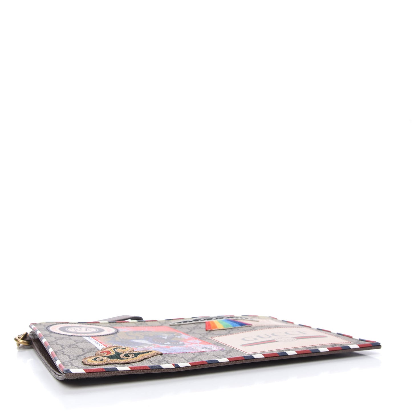 GG Supreme Monogram Courrier Documents Holder Beige New Acero