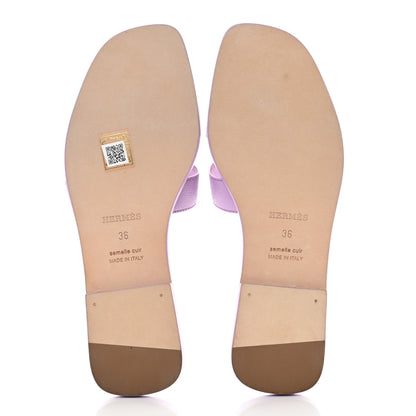 Hermes Epsom Oran Sandals 36 Violet Amethyste 5 of 8