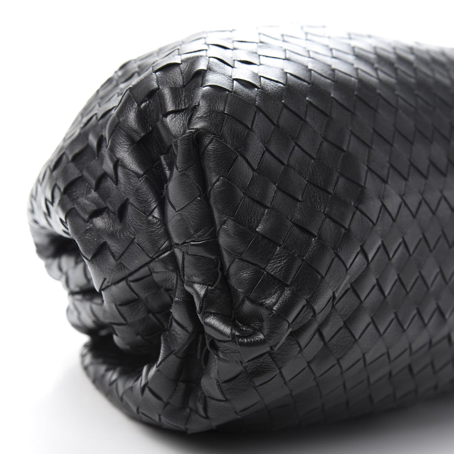 Nappa Maxi Intreccio The Pouch Oversized Clutch Black