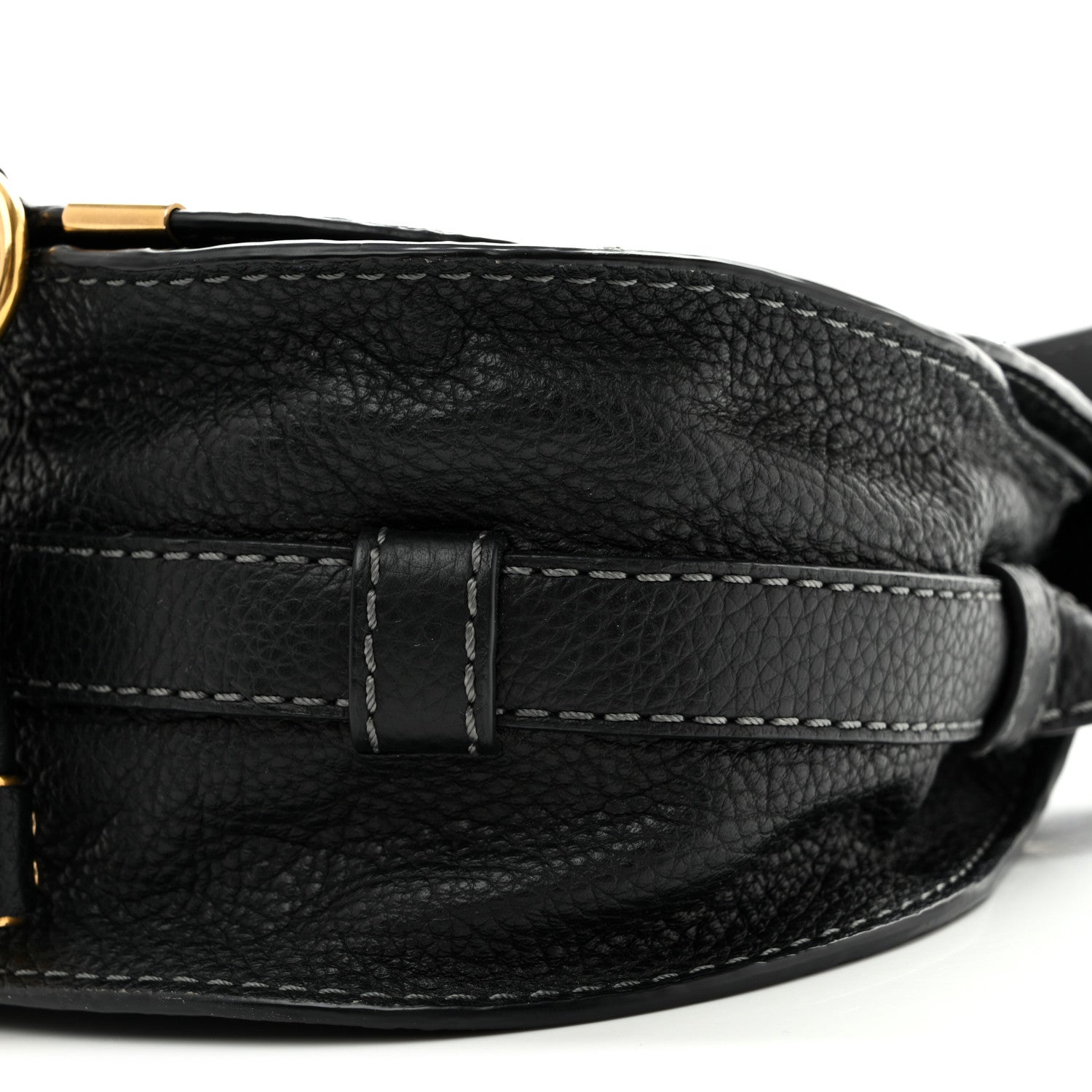 Chloe Grained Calfskin Small Marcie Saddle Bag Black 10 of 15