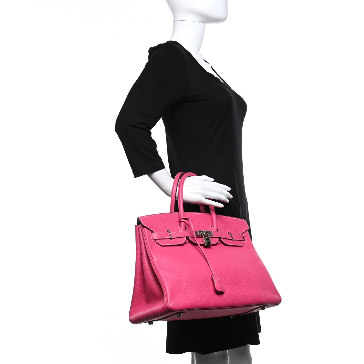 Hermes Epsom Candy Birkin 35 Rose Tyrien Rubis 2 of 43