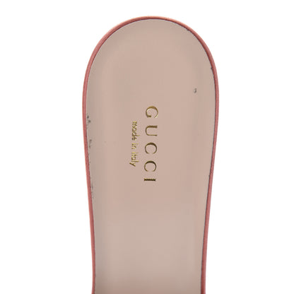 Gucci Tulle Ruffle Low Heel Slide Sandals 39.5 Peach White 6 of 9