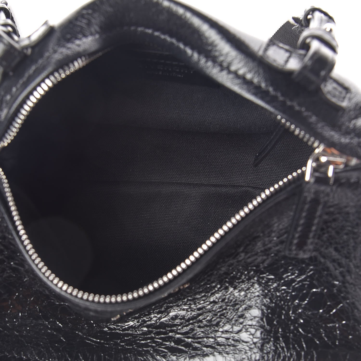 Givenchy Crinkled Patent Deerskin Mini Pandora Black 5 of 11