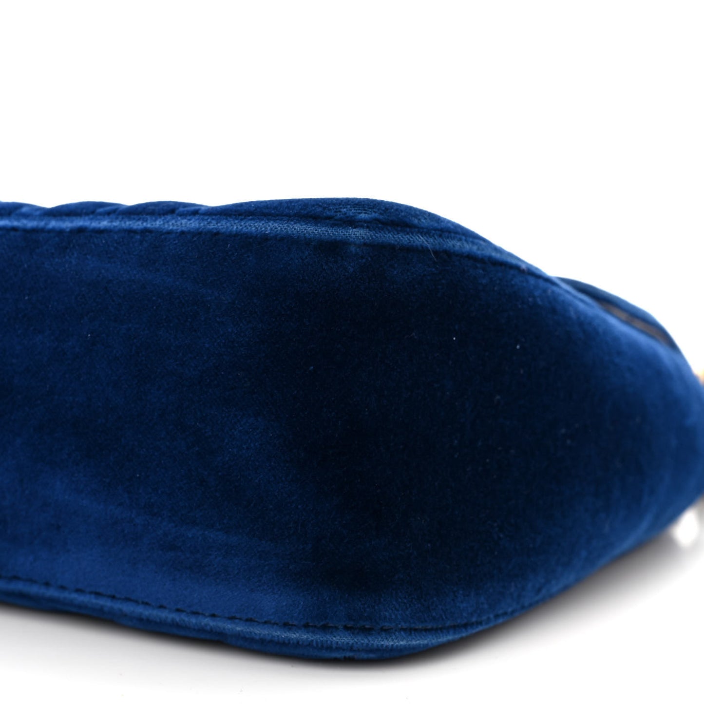Velvet Matelasse Small GG Marmont Shoulder Bag Cobalt Blue